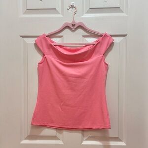 Ann Taylor Factory Bright Coral Boatneck Sleeveless Top - XS - New w/ Tags